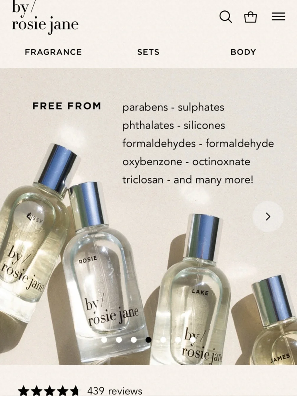 by/ rosie jane Travel Spray - Clear Bottle and Box